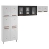 Cozinha de Aço Compacta Mirage New 11 Portas 6 Prateleiras Branco/Preto - Telasul