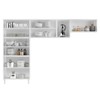 Cozinha de Aço Compacta Mirage New 11 Portas 6 Prateleiras com Vidro Branco/Preto - Telasul