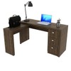 Mesa para Escritório 3 Gavetas Nogal Me4101 - Tecno Mobili