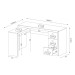 Mesa para Escritório 3 Gavetas Nogal Me4101 - Tecno Mobili