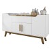 Balcão Buffet Future 4 Portas 1 Gaveta Branco/Cinamomo - Móveis Bechara