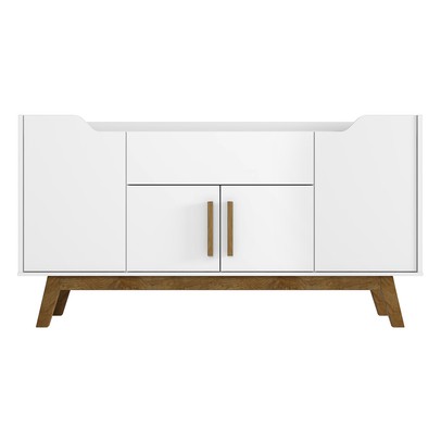 Balcão Buffet Future 4 Portas 1 Gaveta Branco/Cinamomo - Móveis Bechara