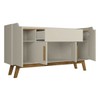 Balcão Buffet Future 4 Portas 1 Gaveta Off White/Cinamomo - Móveis Bechara