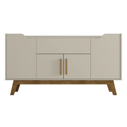 Balcão Buffet Future 4 Portas 1 Gaveta Off White/Cinamomo - Móveis Bechara