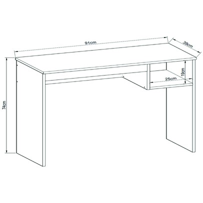 Mesa Escrivaninha Noronha  1 Nicho Branco - Genialflex