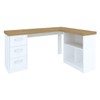 Mesa Escrivaninha  Mali 3 Gavetas Olmo/Branco - Artany
