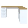 Mesa Escrivaninha  Mali 3 Gavetas Olmo/Branco - Artany