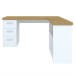 Mesa Escrivaninha  Mali 3 Gavetas Olmo/Branco - Artany