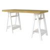 Mesa Escrivaninha Art Ii 4 Prateleiras Olmo/Branco - Artany