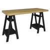 Mesa Escrivaninha Art Ii 4 Prateleiras Olmo/Preto - Artany