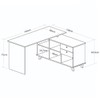 Mesa Escrivaninha Gold 2 Gavetas 2 Prateleiras Branco/Olmo - Artany