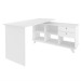Mesa Escrivaninha Gold 2 Gavetas 2 Prateleiras Branco - Artany
