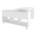 Mesa Escrivaninha Gold 2 Gavetas 2 Prateleiras Branco - Artany