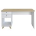 Mesa Escrivaninha Sky 2 Gavetas 1 Nicho Olmo/Branco - Artany
