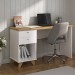 Mesa Escrivaninha Sky 2 Gavetas 1 Nicho Olmo/Branco - Artany