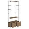 Closet Steel Quadra 2 Gavetas 1 Prateleira Vermont/Preto - Artesano