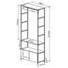 Closet Steel Quadra 2 Gavetas 1 Prateleira Vermont/Preto - Artesano