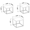 Mesa de Centro Cube Conjunto 3 Peças Preto - Artesano
