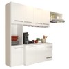 Cozinha Compacta Suspensa 7 Portas 2 Gavetas Armário e Balcão Loft Branco - Panorama Móveis