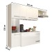 Cozinha Compacta Suspensa 7 Portas 2 Gavetas Armário e Balcão Loft Branco - Panorama Móveis