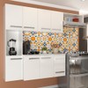 Cozinha Compacta Suspensa 7 Portas 2 Gavetas Armário e Balcão Loft Branco - Panorama Móveis