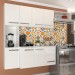 Cozinha Compacta Suspensa 7 Portas 2 Gavetas Armário e Balcão Loft Branco - Panorama Móveis