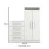 Cômoda 2 Portas 4 Gavetas New Branco - Panorama Móveis