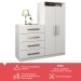 Cômoda 2 Portas 4 Gavetas New Branco - Panorama Móveis