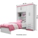 Guarda-Roupa Solteiro Lisboa 4 Portas 3 Gavetas Branco/Pink - Mx Móveis