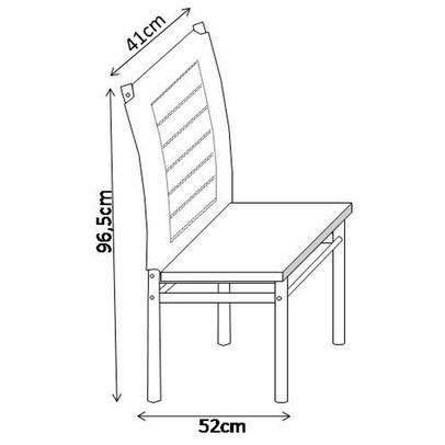 Mesa de Jantar 4 Lugares Tokio com Vidro Cromado/Preto - Art Panta