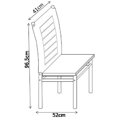 Cadeiras Kit 2 Cadeiras Tokio Cromado/Preto - Art Panta