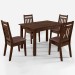Mesa de Jantar 4 Lugares Sofia Castanho Rust/Marrom Tx - Art Panta