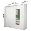 Guarda-Roupa Casal Salvador 2 Portas 4 Gavetas com Espelho Branco – Carioca Móveis