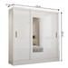 Guarda-Roupa Casal Santiago 3 Portas 3 Gavetas com Espelho Branco – Carioca Móveis