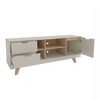 Rack para TV Até 60 Polegadas Michigan 1 Porta 2 Gavetas Off White/Carvalho - Artely
