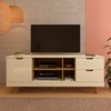Rack para TV Até 60 Polegadas Michigan 1 Porta 2 Gavetas Off White/Carvalho - Artely