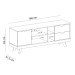 Rack para TV Até 60 Polegadas Michigan 1 Porta 2 Gavetas Pinho/Off White - Artely