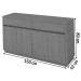 Balcão Buffet Ana 4 Portas 2 Gavetas 100% Mdf Ypê - New Ceval
