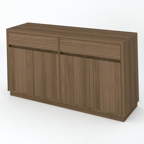 Balcão Buffet Ana 4 Portas 2 Gavetas 100% Mdf Imbuia - New Ceval