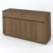 Balcão Buffet Ana 4 Portas 2 Gavetas 100% Mdf Imbuia - New Ceval