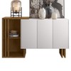Balcão Buffet Berlim 3 Portas 100% Mdf Ypê/Off White - New Ceval