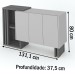 Balcão Buffet Berlim 3 Portas 100% Mdf Ypê/Off White - New Ceval