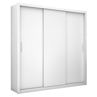 Guarda-Roupa Casal Clarice 3 Portas 4 Gavetas Branco - Pnr Móveis