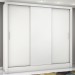 Guarda-Roupa Casal Santiago 3 Portas 3 Gavetas Branco - Pnr Móveis