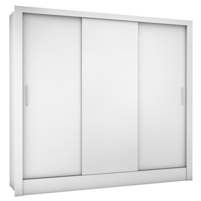 Guarda-Roupa Casal Santiago 3 Portas 3 Gavetas Branco - Pnr Móveis