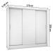 Guarda-Roupa Casal Santiago 3 Portas 3 Gavetas Branco - Pnr Móveis