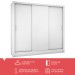 Guarda-Roupa Casal Santiago 3 Portas 3 Gavetas Branco - Pnr Móveis