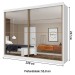 Guarda-Roupa Casal Paris Plus 2 Portas 6 Gavetas Espelhado 100% Mdf Branco - Pnr Móveis