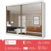 Guarda-Roupa Casal Paris Plus 2 Portas 6 Gavetas Espelhado 100% Mdf Branco - Pnr Móveis