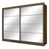 Guarda-Roupa Casal Royale Plus 2 Portas 6 Gavetas Espelhado 100% Mdf Brauna - Pnr Móveis